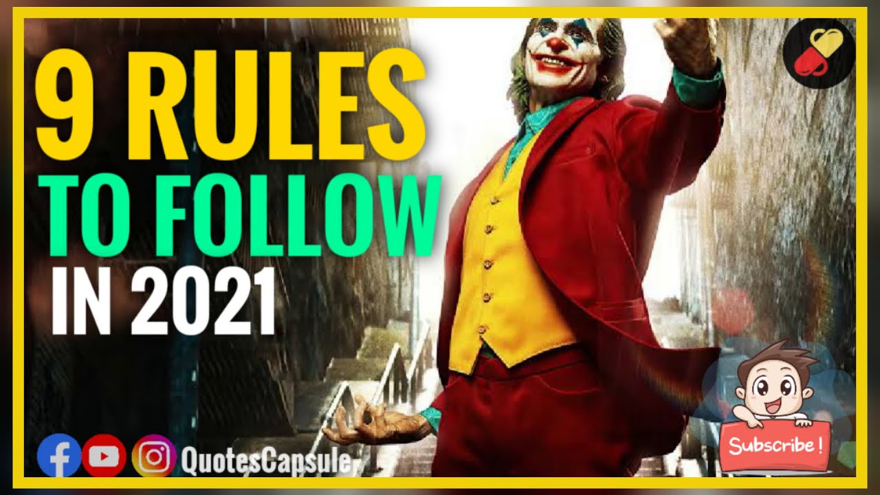 Joker Rules to Live in 2021 || 9 Rules of Joker || Joker Rules || Joker Quotes || Quotes 2021