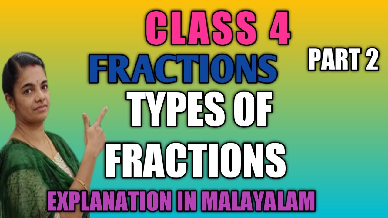 #CLASS 4 MATHS/ FRACTIONS PART 2/ TYPES OF FRACTIONS / EXPLANATION IN MALAYALAM