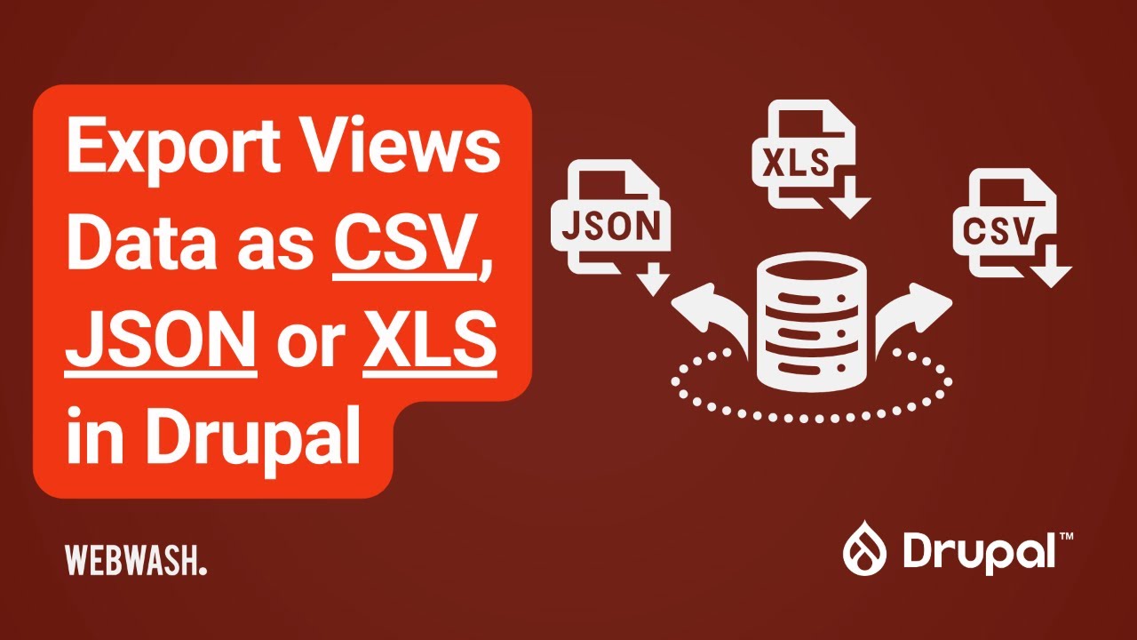 Экспорт данных представлений в формате CSV, JSON или XLS в Drupal