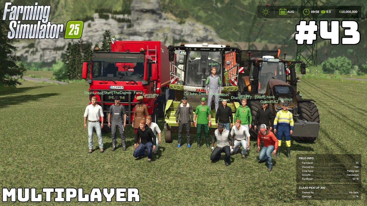 🌿FIELD GRASS HARVEST - THINGS DIDN'T GO AS WE EXPECTED | GEISTAL | FS 25 Multiplayer | Episode 43