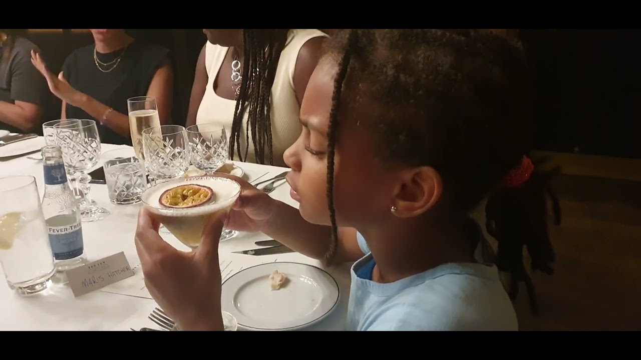 Bean, fine dining and mocktails with Daddy in London, England