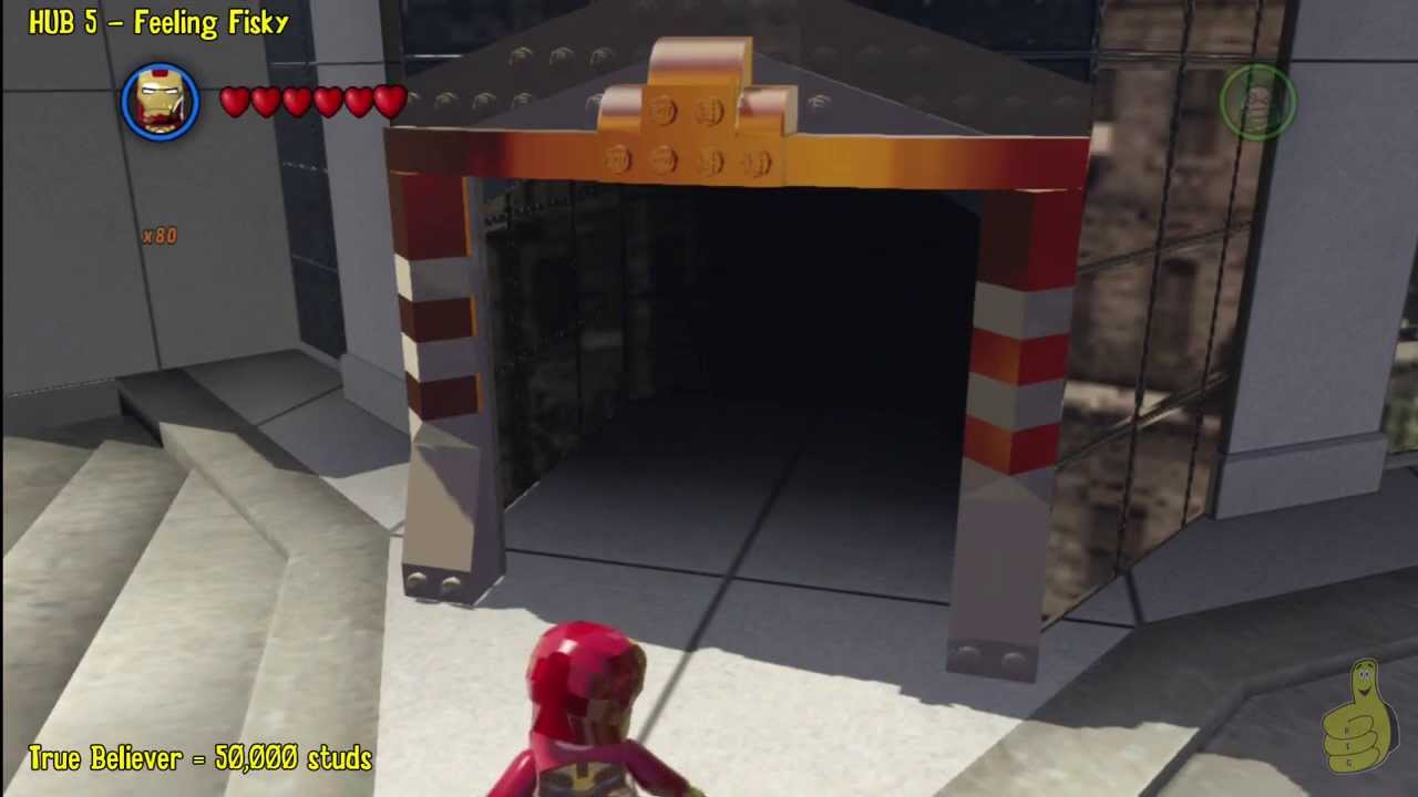 Lego Marvel Super Heroes: HUB 5 Feeling Fisky - Story Walkthrough - HTG