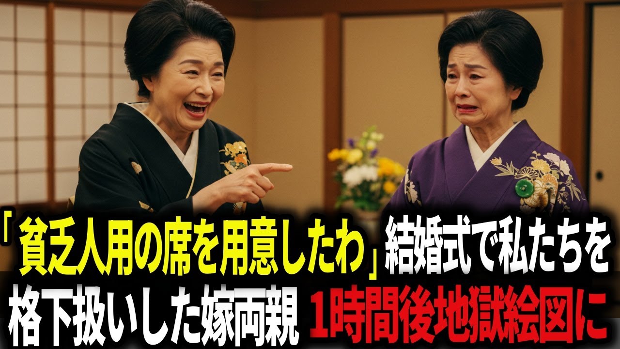 「あんたの居場所はない」息子の結婚式に貧乏人扱いした嫁両親すると、地獄絵図が展開