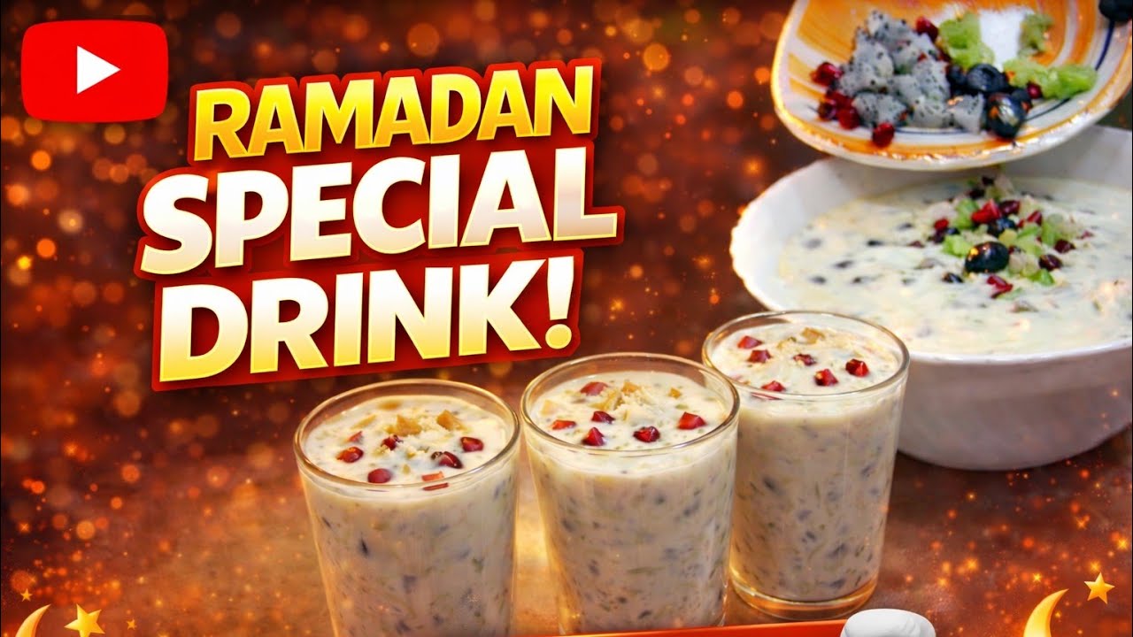 Ramadan special creamy custard drink | healthy & tasty | simple ifthar drink #ramadan #drink 
