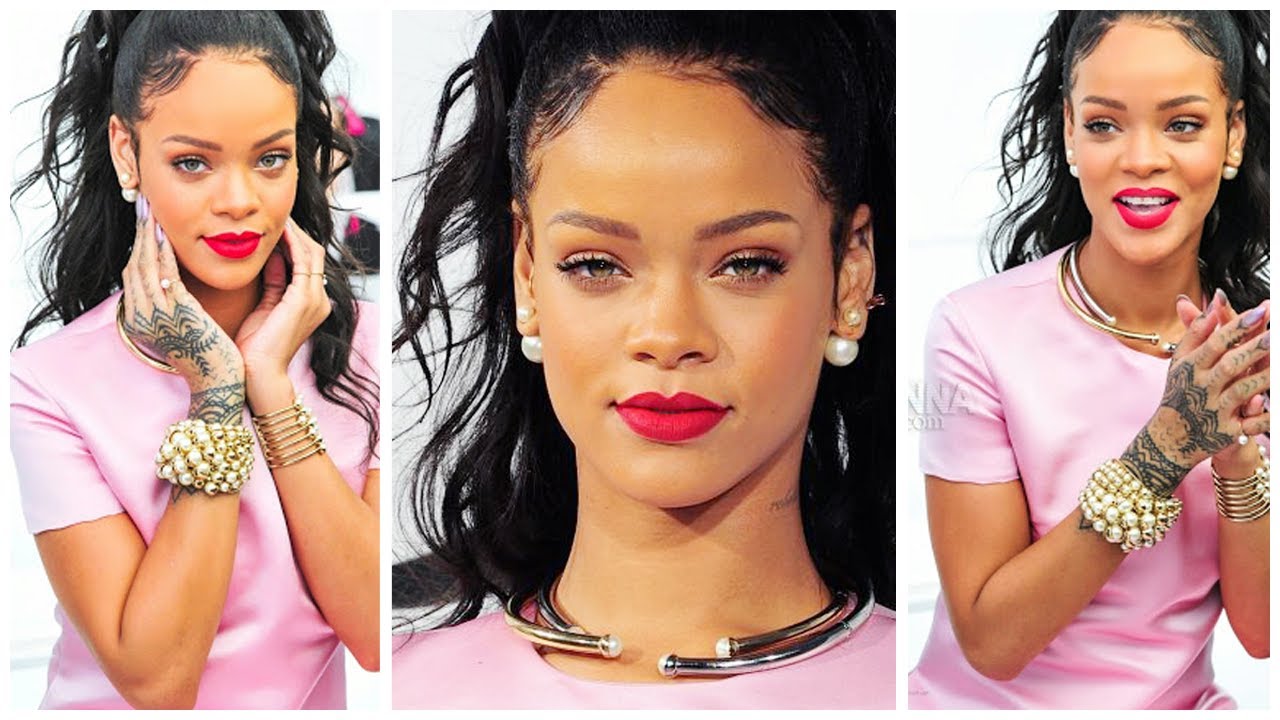 Rihanna Makeup Tutorial | Pink Dress + Red Lips​​​ | MissJessicaHarlow​​​