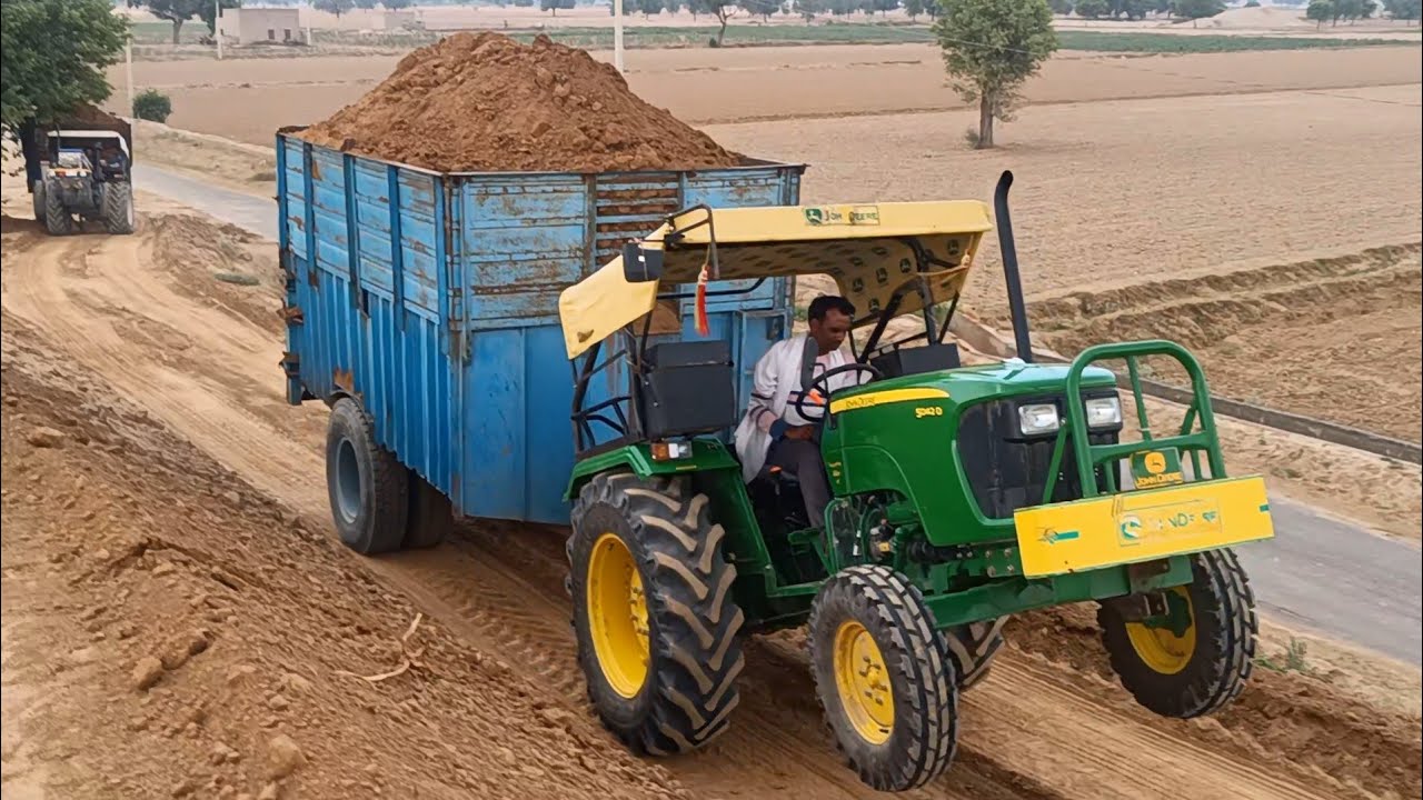 New John Deere 5042D Power Pro 44 Hp Testing The Power With Heavy Loaded Trolly || Swaraj 744 Xt ||