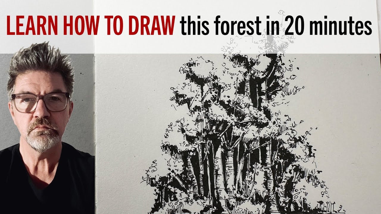 How you can draw this part of a forest in about 20 minutes.