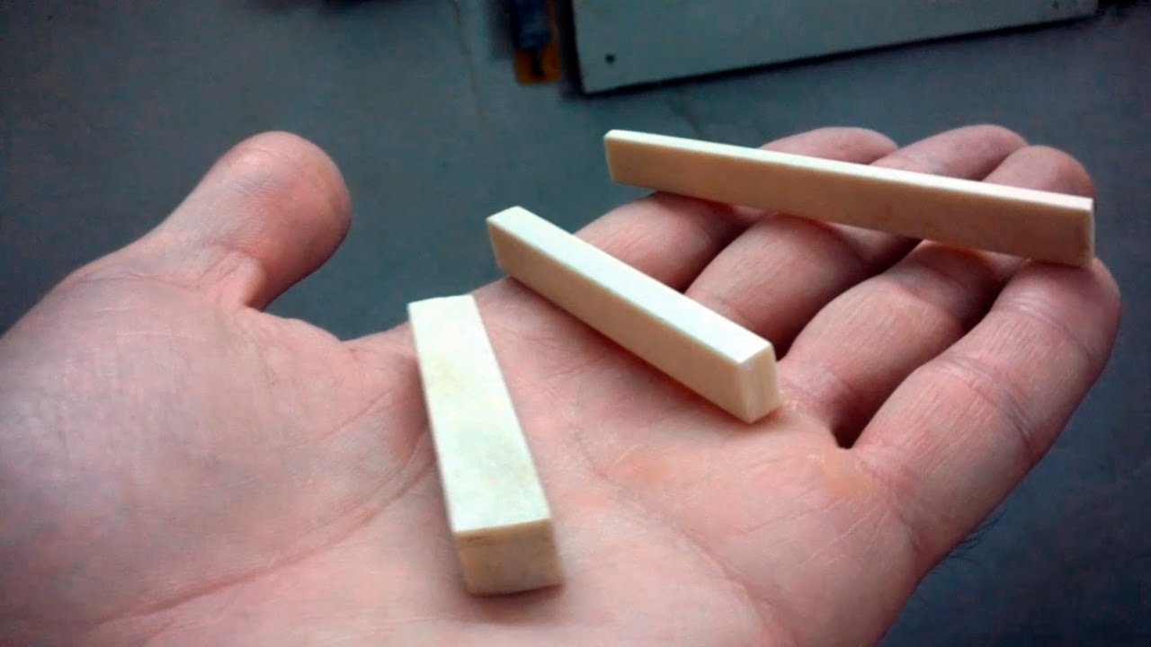 Fabricando CEJILLA o CEJUELA de guitarra en hueso real (VIDEO UNICO - Parte 4)