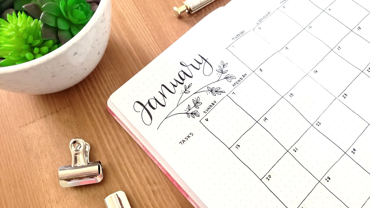 Planner Setup for 2019 and January - Bullet Journal Plan With Me