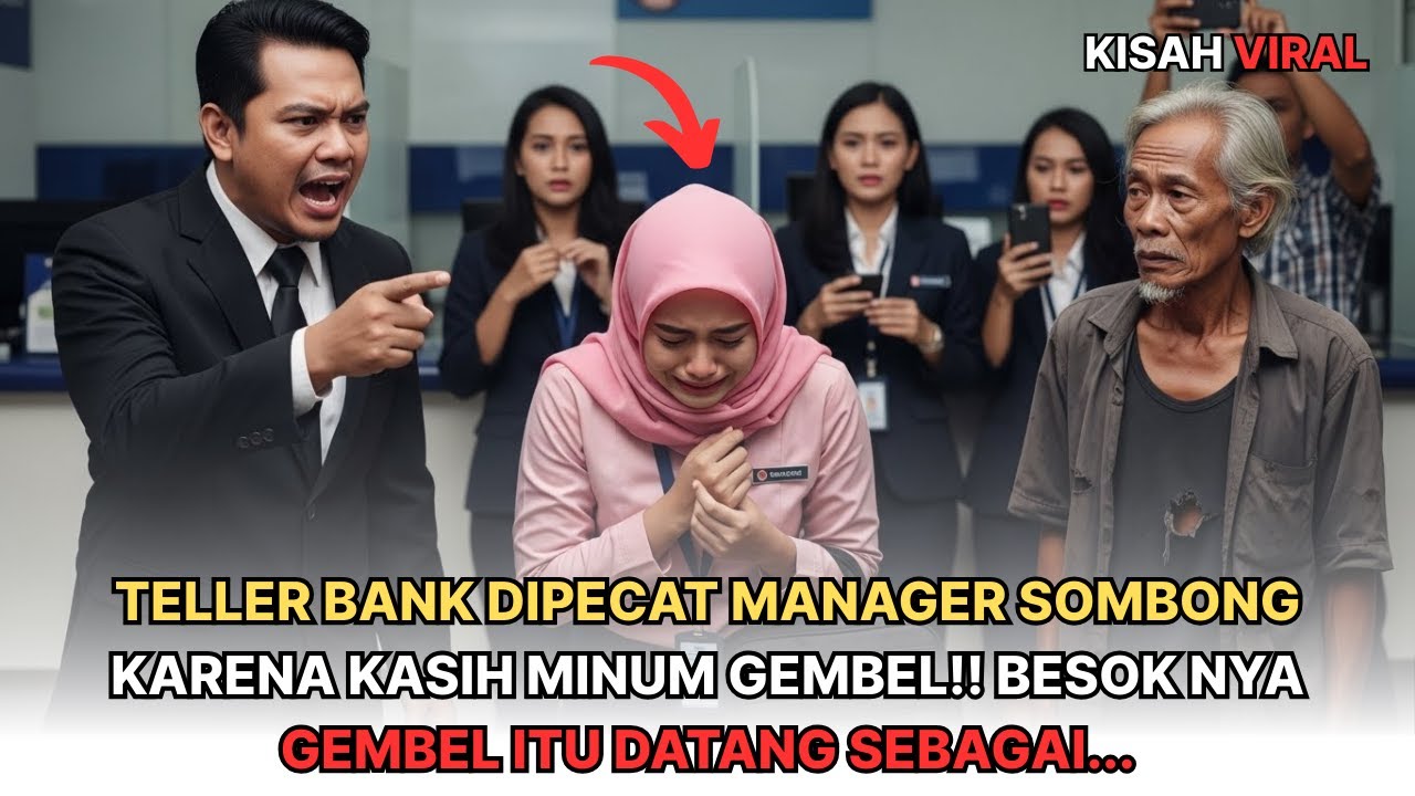 TELLER BANK DIPECAT MANAGER SOMBONG KARENA KASIH MINUM GEMBEL! BESOK NYA GEMBEL ITU DATANG SEBAGAI..