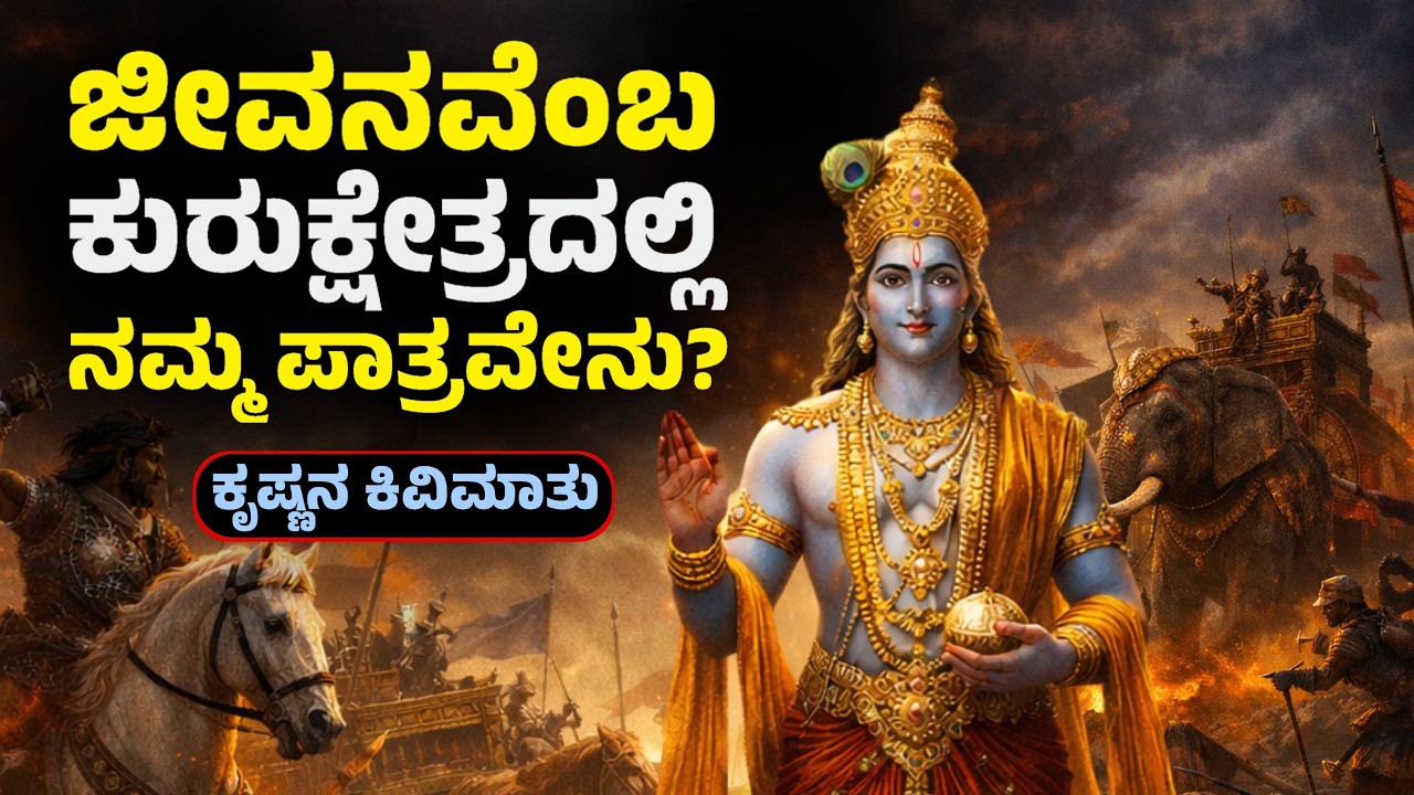 ಬದುಕಿನ ಹೋರಾಟದಲ್ಲಿ ನಿಮ್ಮ ಪಾತ್ರವೇನು? 💥 ಶ್ರೀಕೃಷ್ಣನ ದಿವ್ಯ ಸಂದೇಶ | Lord Krishna Motivation in Kannada