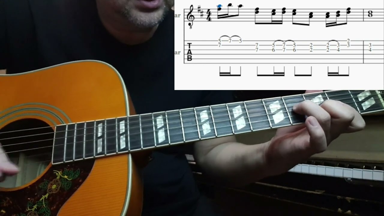 Ventura Highway by America Acoustic Guitar tutorial lesson for solo acoustic guitarists