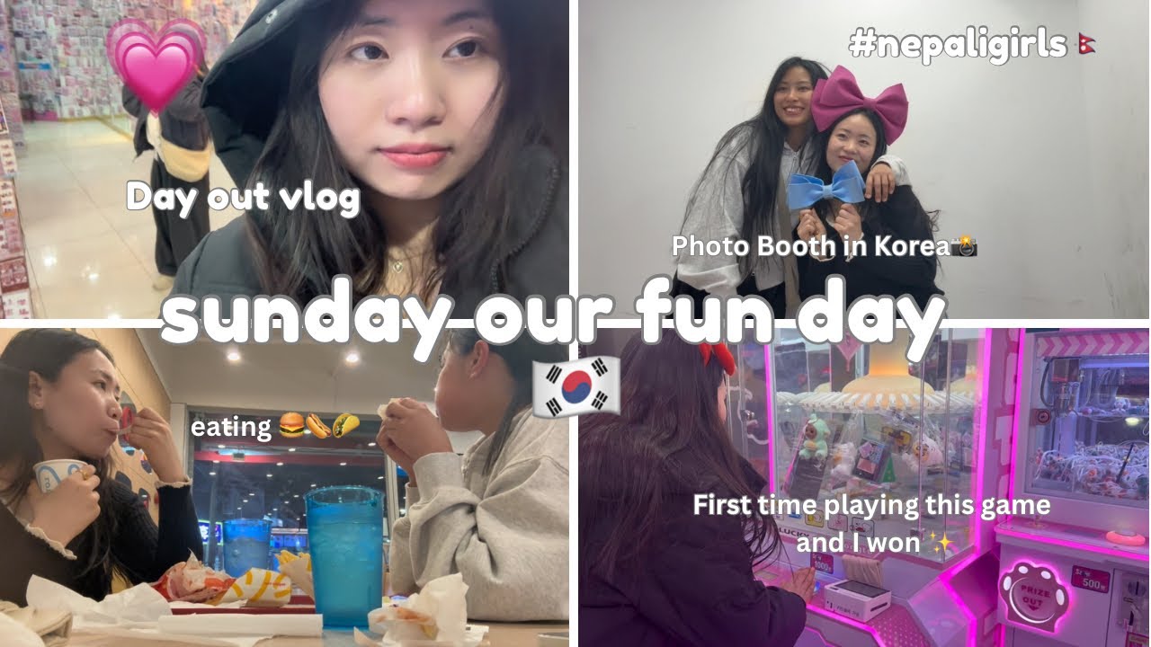 Корейский видеоблог 🇰🇷 || Воскресный видеоблог + Фотобудка + Играем во множество игр в Корее #kor...