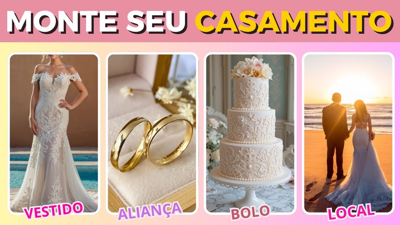 MONTE O CASAMENTO DOS SEUS SONHOS 💍👰 JOGO DAS ESCOLHAS #giragiraquiz