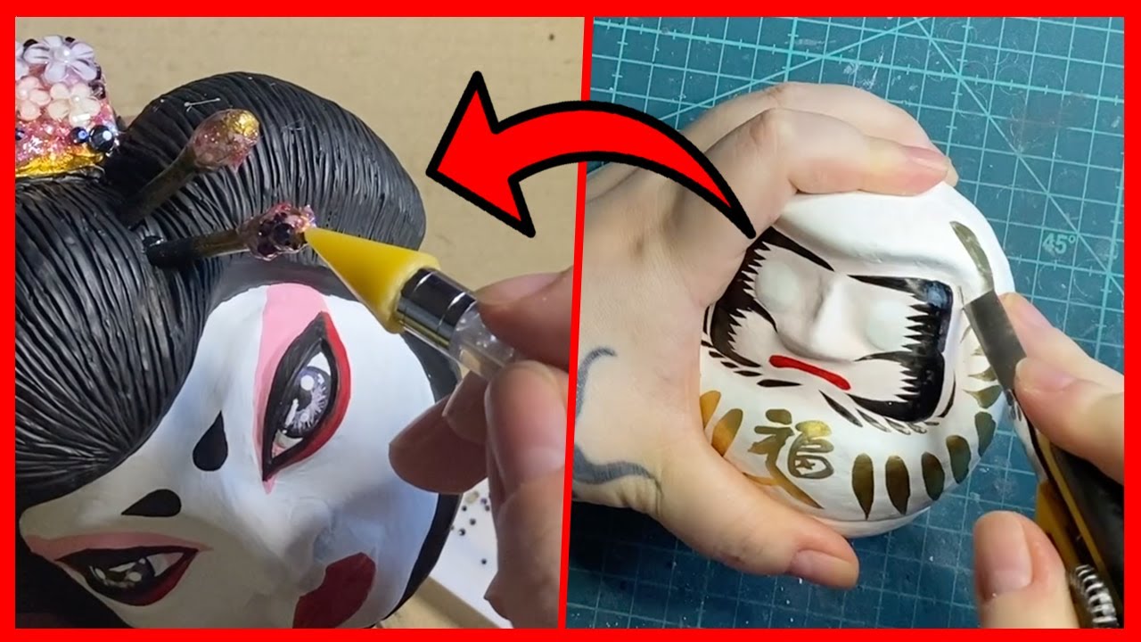 ⛩ Transforming a Daruma to a Geisha head