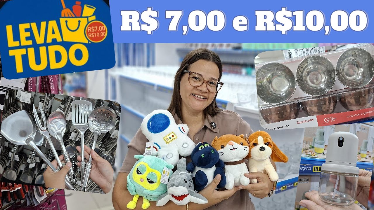 LEVA TUDO POR R$ 7,00 E R$ 10,00 - LOJA COM PREÇOS FIXO . UTILIDADES DO LAR, DECORAÇÃO E BRINQUEDOS