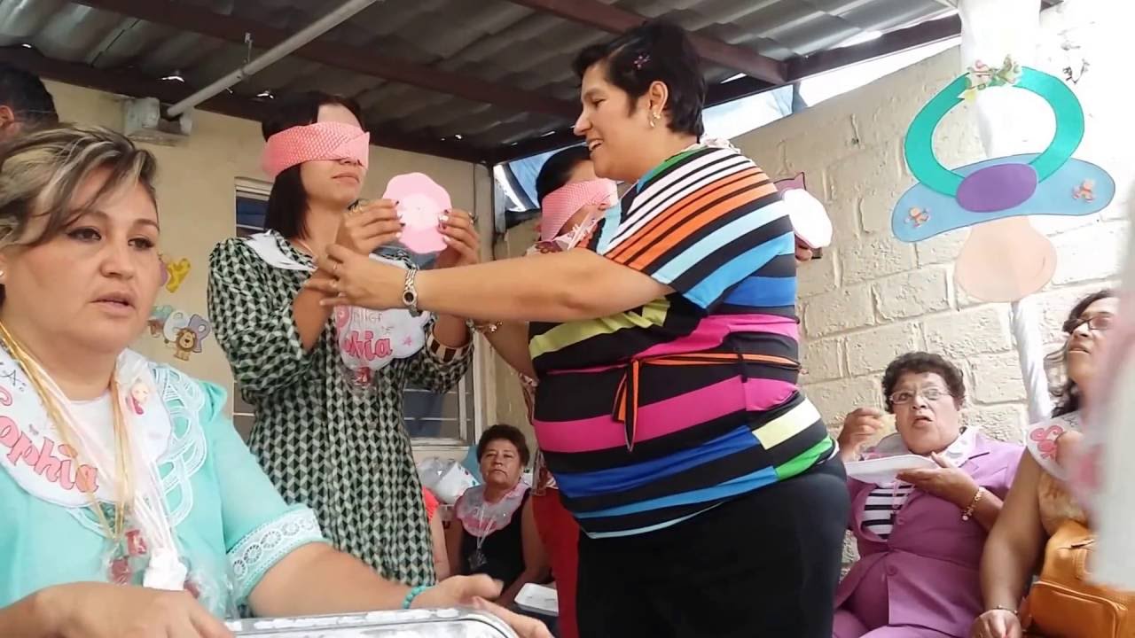 Mexican baby shower Blind fold game