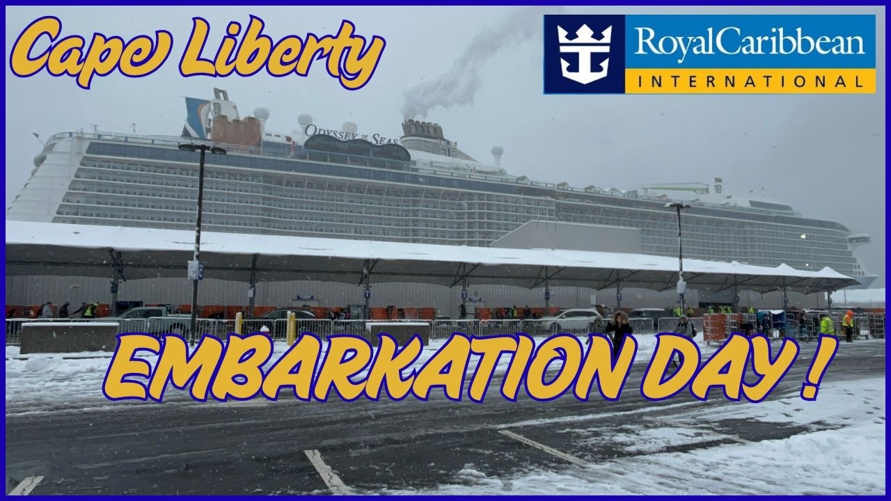 A SNOWY EMBARKATION ON ROYAL CARIBBEAN, ODYSSEY OF THE SEAS AT CAPE LIBERTY! CABIN TOUR OF ROOM 7146
