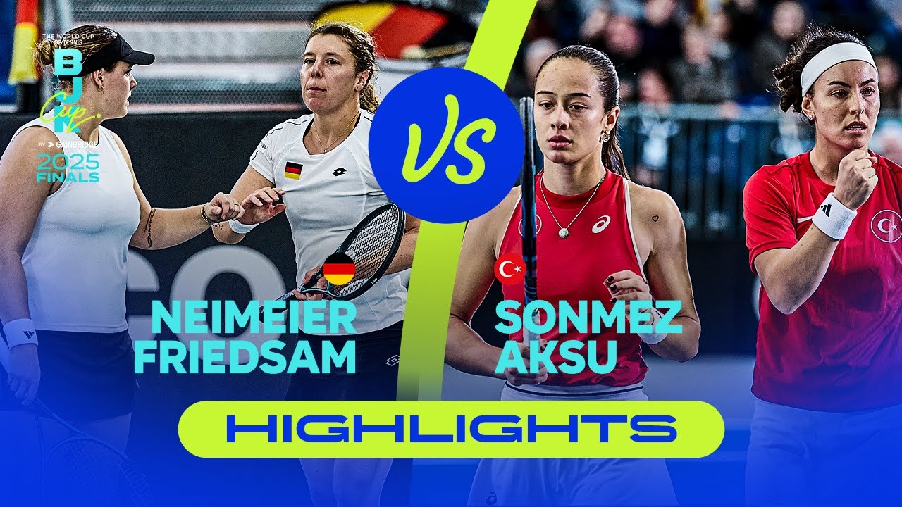 Niemeier/Friedsam (GER) vs Sonmez/Aksu (TUR) | 2025 BJK Cup Play-offs | Highlights