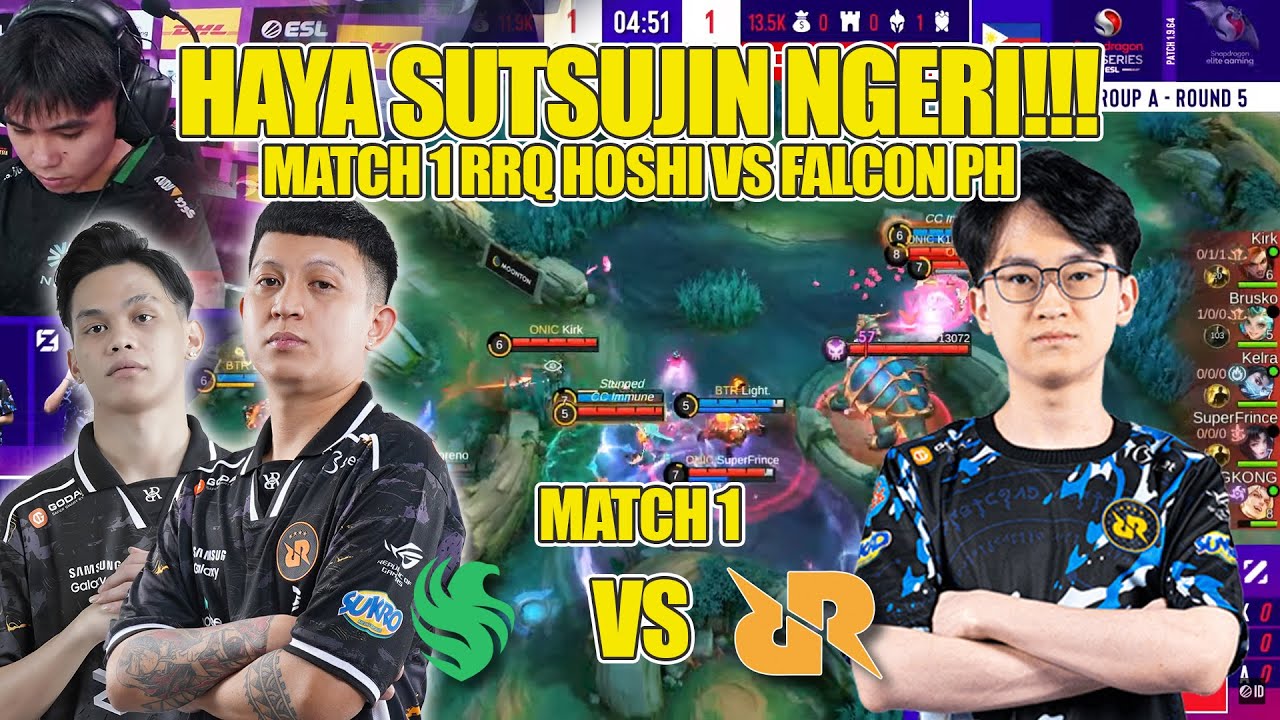 HAYABUSA UJIN NGERI ABIS!! RRQ HOSHI VS FALCON PH MATCH 1 ESL SNAPDRAGON