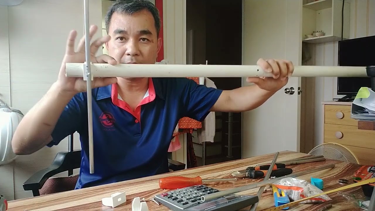 CB Radio สายอากาศยากิ 5e Diy จากท่อ PVC และอลูมิเนียมเก่า ทำย่าน 245 Mhz.