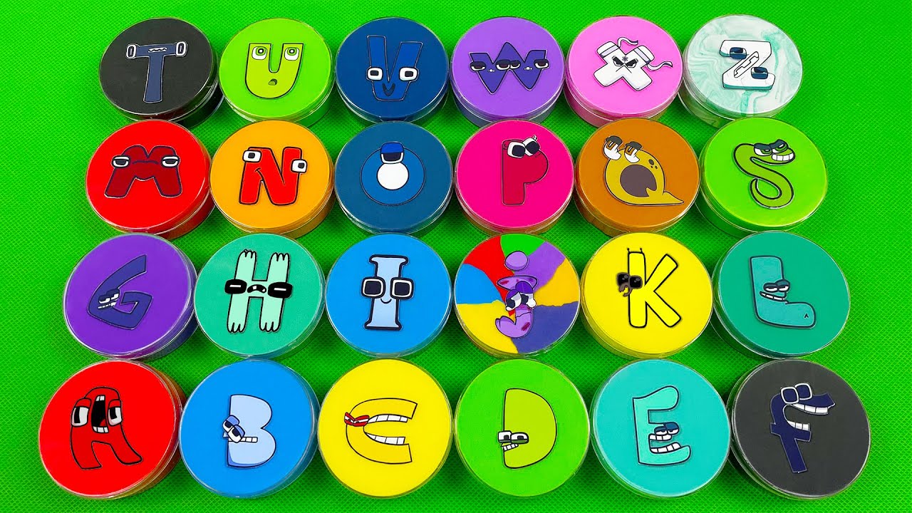 Collection 1Hour Alphabet Lore - Looking for A-Z ALL SLIME With Square, Circle,… Coloring, ASMR