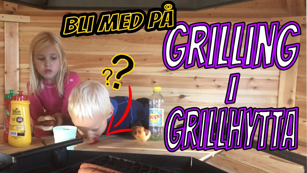 Vi griller i grillhytta på hytta i Trysil | Griller pølser
