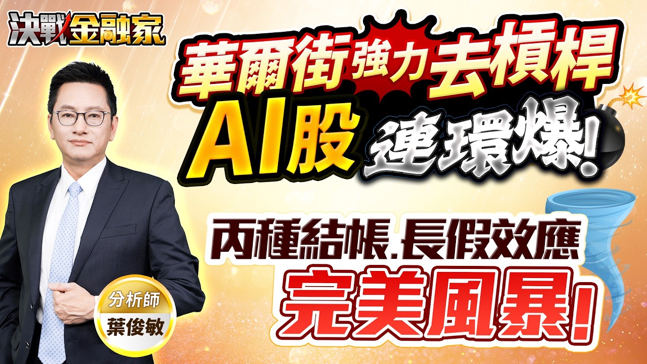 【華爾街強力去槓桿 AI股連環爆！丙種結帳、長假效應 完美風暴！】決戰金融家 葉俊敏分析師 2026.02.06