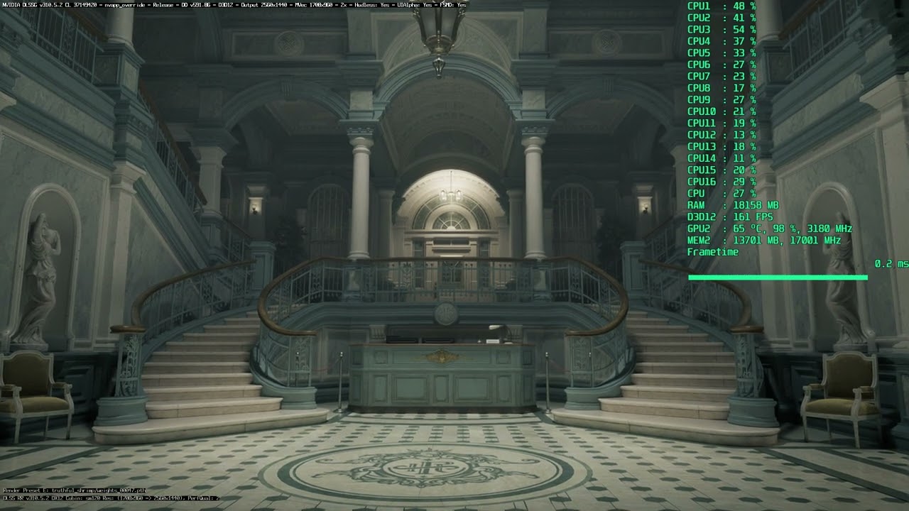 Resident Evil Requiem Ray Reconstruction D vs E Preset.