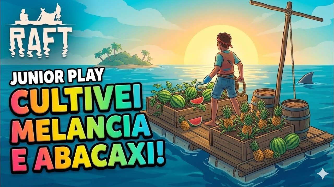 RAFT GAMEPLAY PT BR XBOX SÉRIES PLANTEI MELANCIA E ABACAXI EP:09