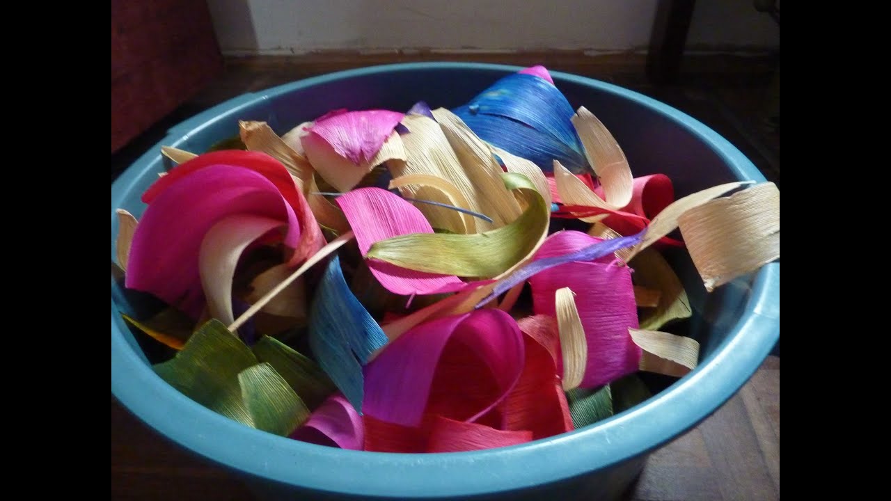 como preparar palha de milho para artesanato
