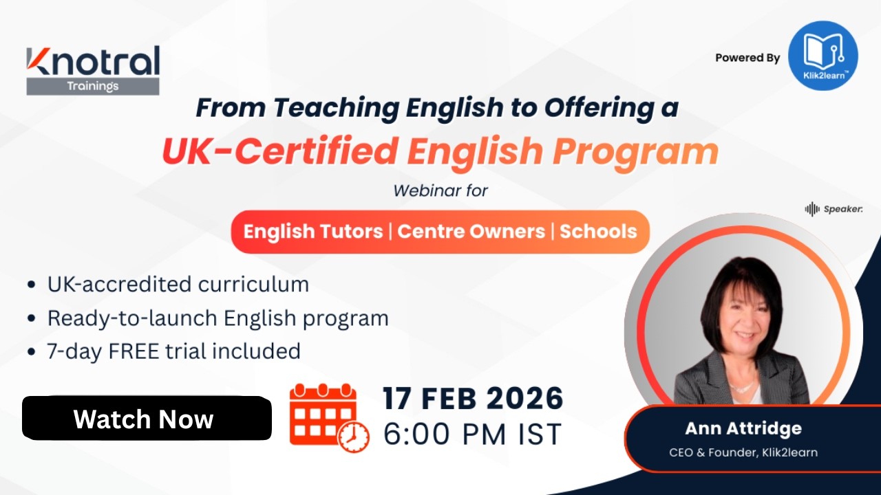 Start UK-Certified English Program | Klik2learn Business Opportunity | Complete Webinar