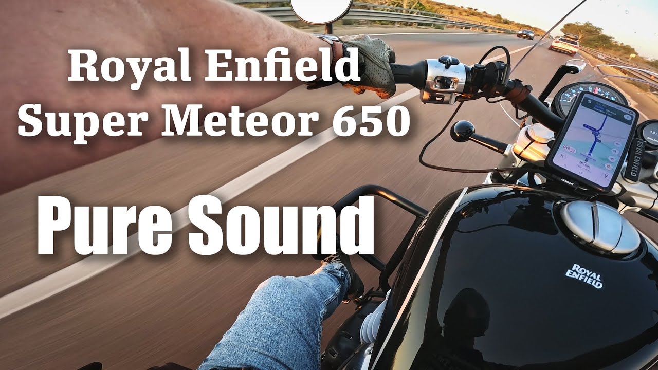 Royal Enfield Super Meteor 650 - 4K POV Pure Sound - South Italian city and country riding at sunset