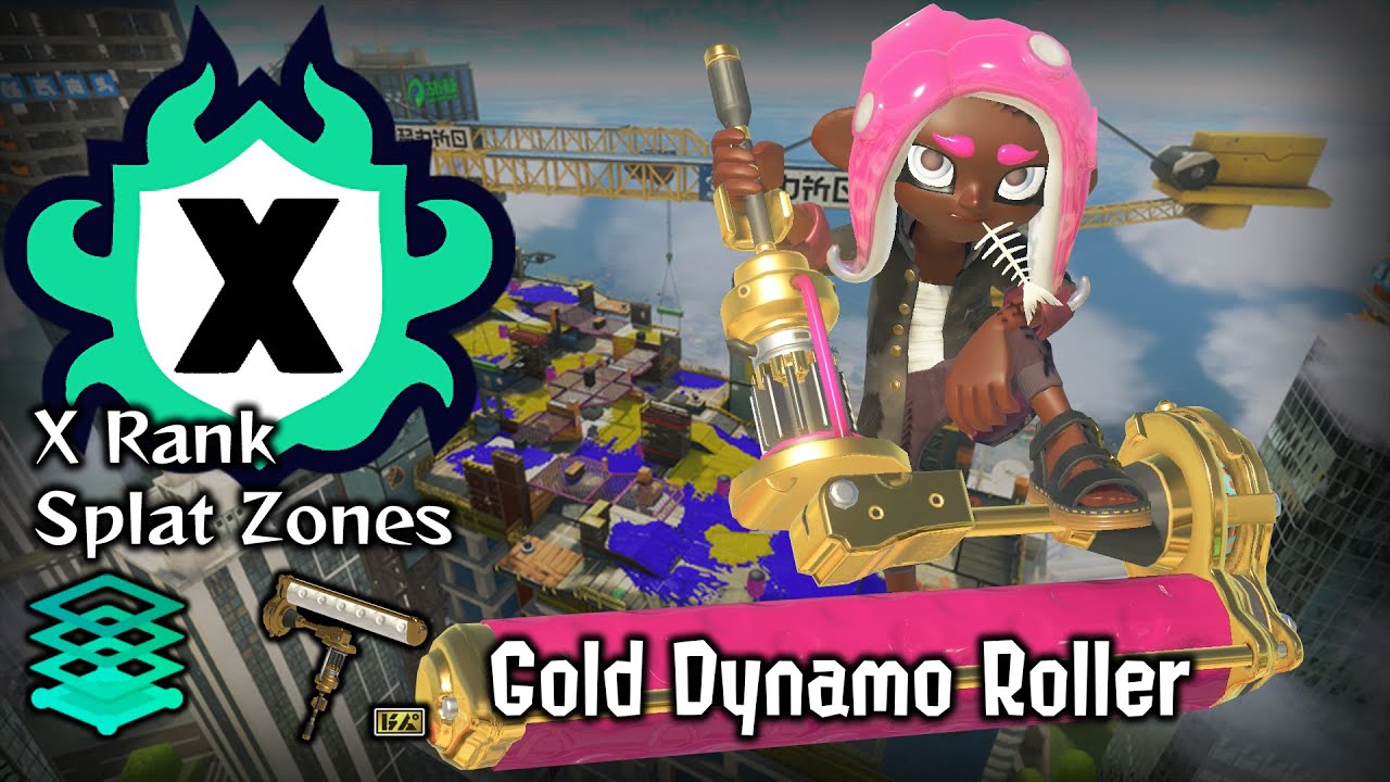 Gold Dynamo Roller in X Rank Splat Zones - ダイナモローラーテスラ ガチエリア Xマッチ【 スプラトゥーン3】