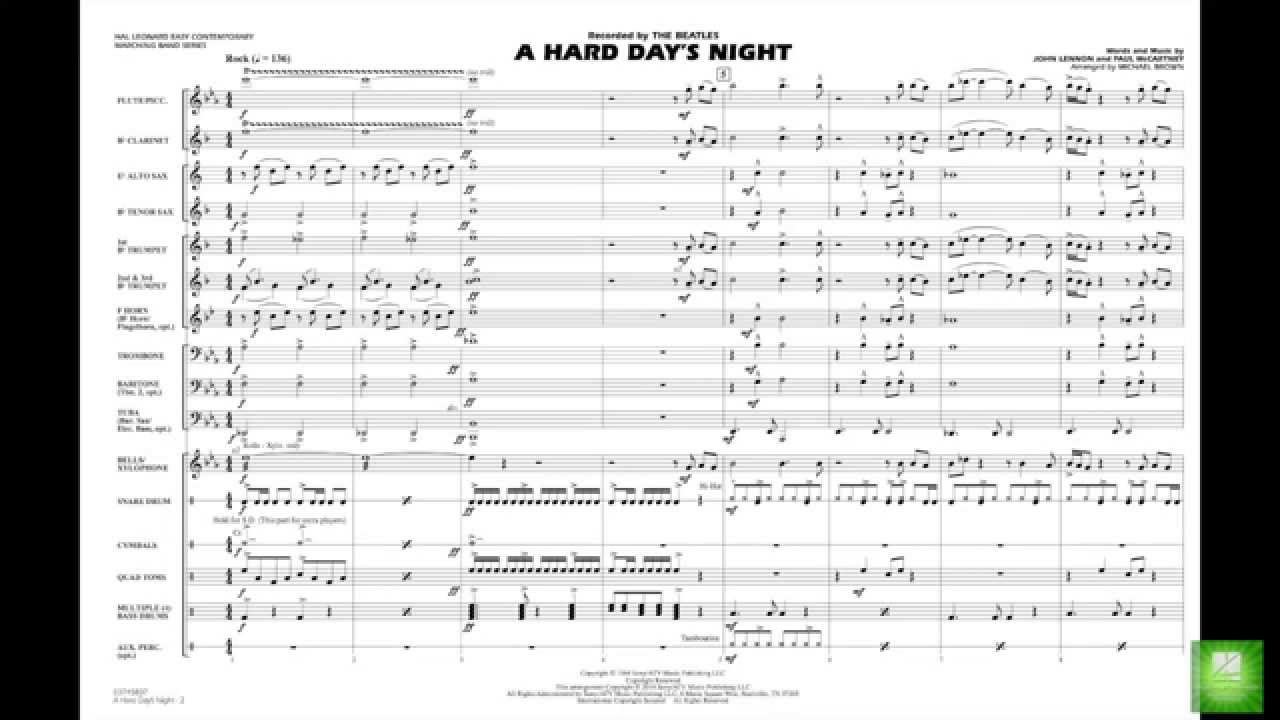 A Hard Day's Night arranged by Michael Brown