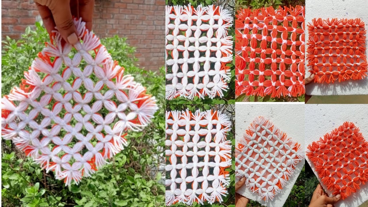 #howtomaketablemat🧶🧵#diy #woolen mat use for many purpose 🌼🧶