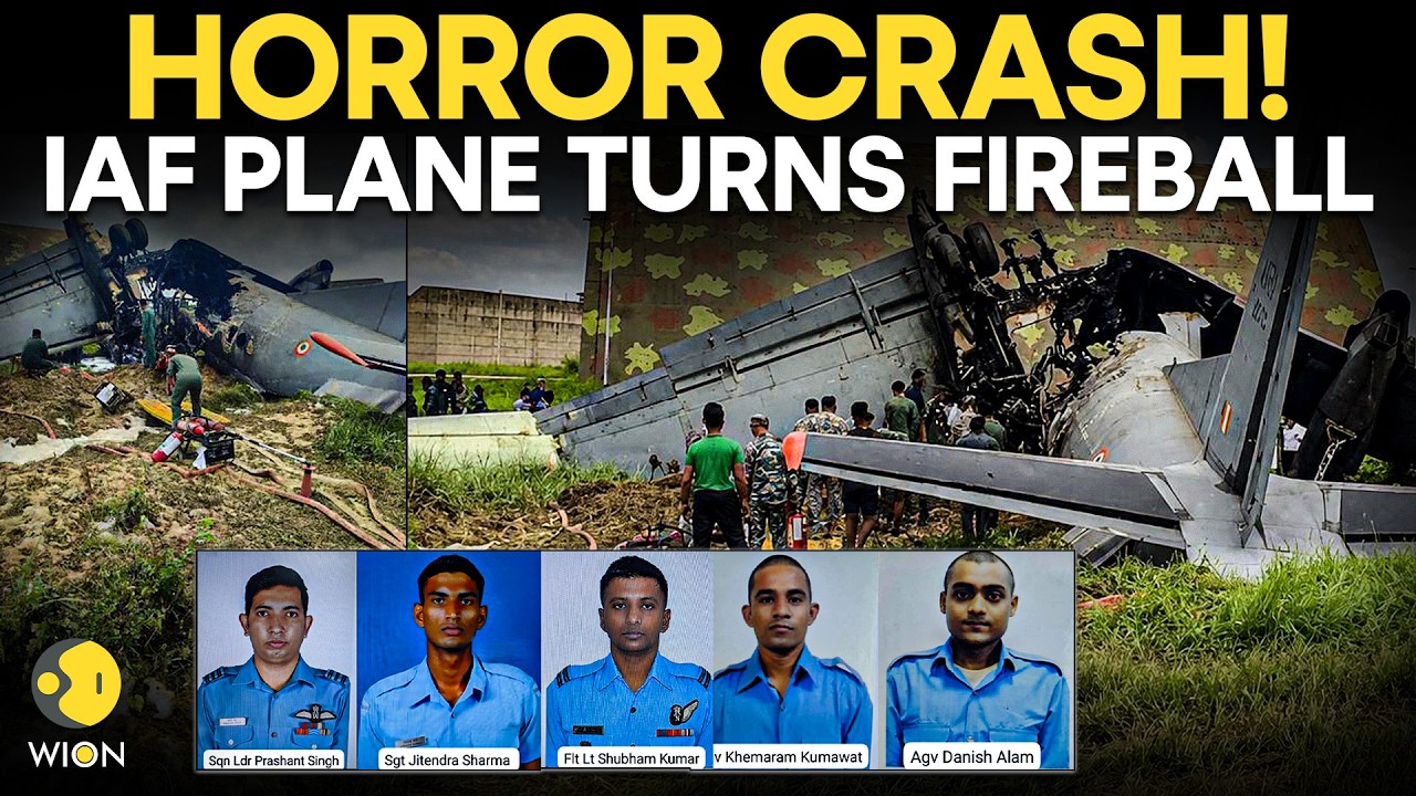 IAF Jet Crash LIVE: HORROR Plane Crash | AN-32 Crashes in Assam Killing 5, Court of Inquiry Launched