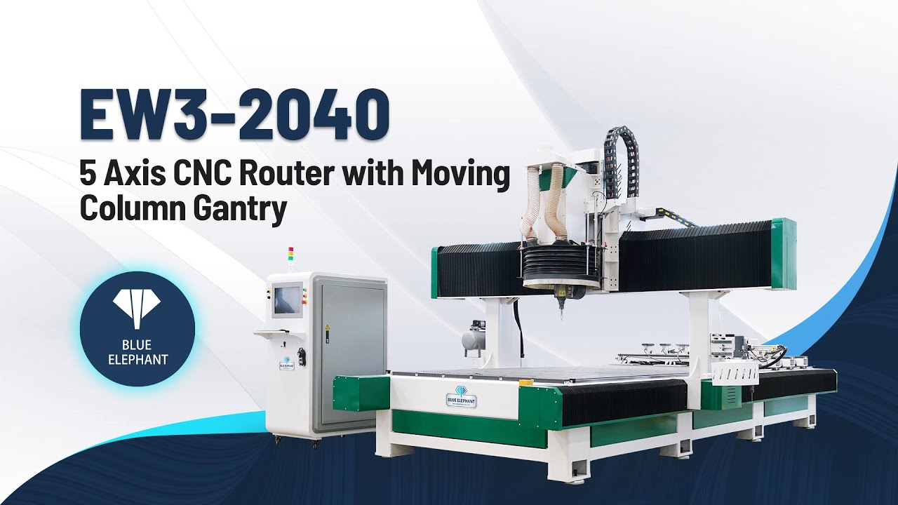 Upgraded EW3-2040 5-axis CNC Router with Moving Column Gantry for Sale in Chile CL
