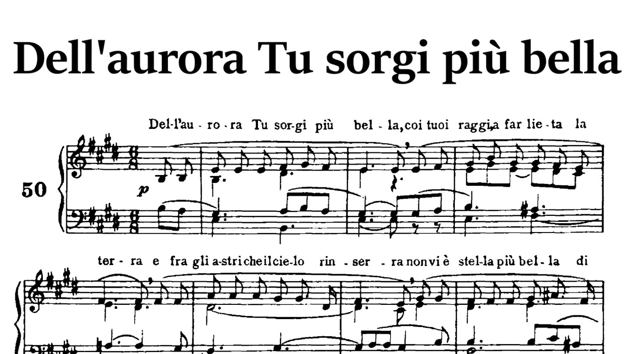 Dell'aurora Tu sorgi più bella