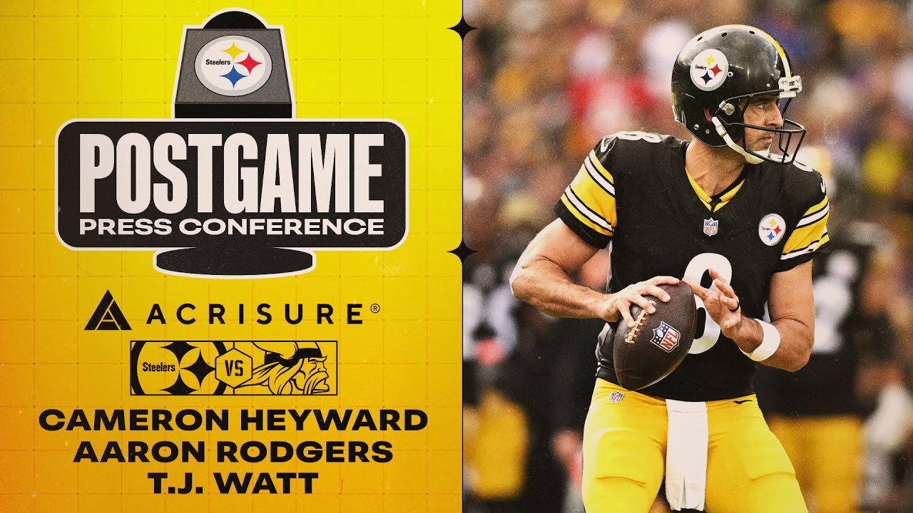 Watt, Rodgers & Heyward Postgame Press Conference (Week 4 vs Vikings) | Pittsburgh Steelers