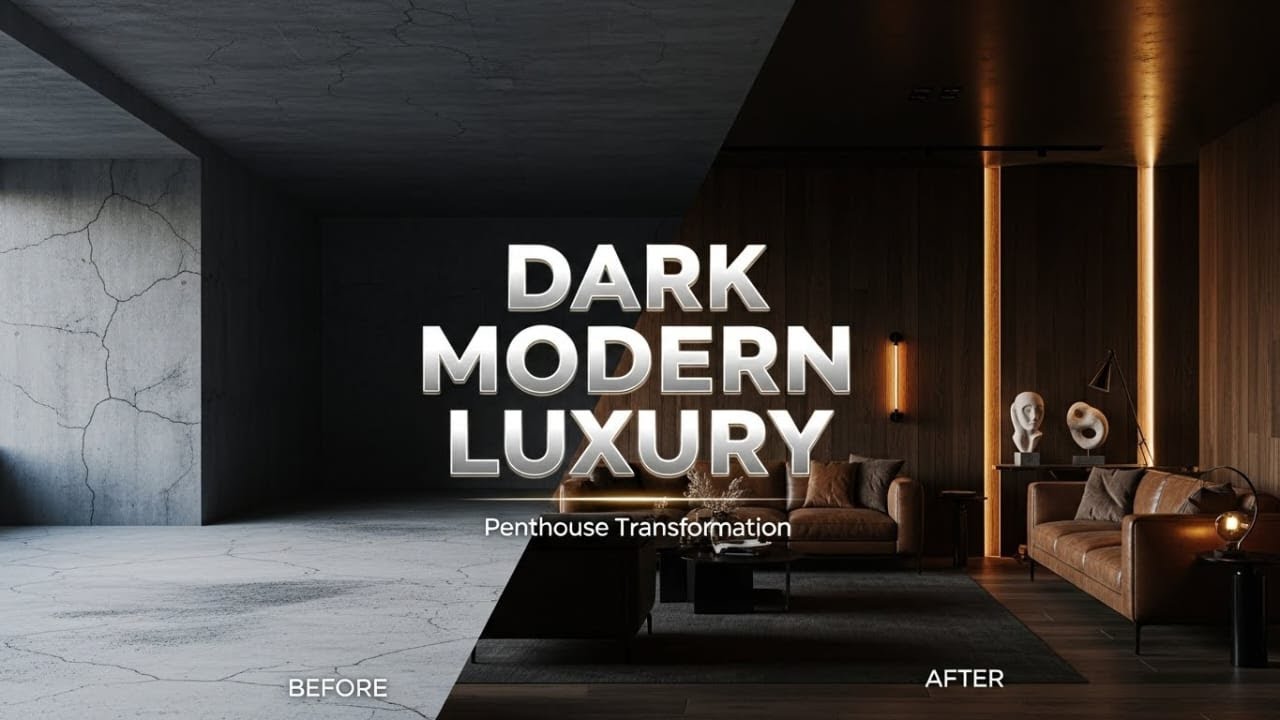 “Extreme Luxury Penthouse Makeover | Dark Modern Interior Transformation”