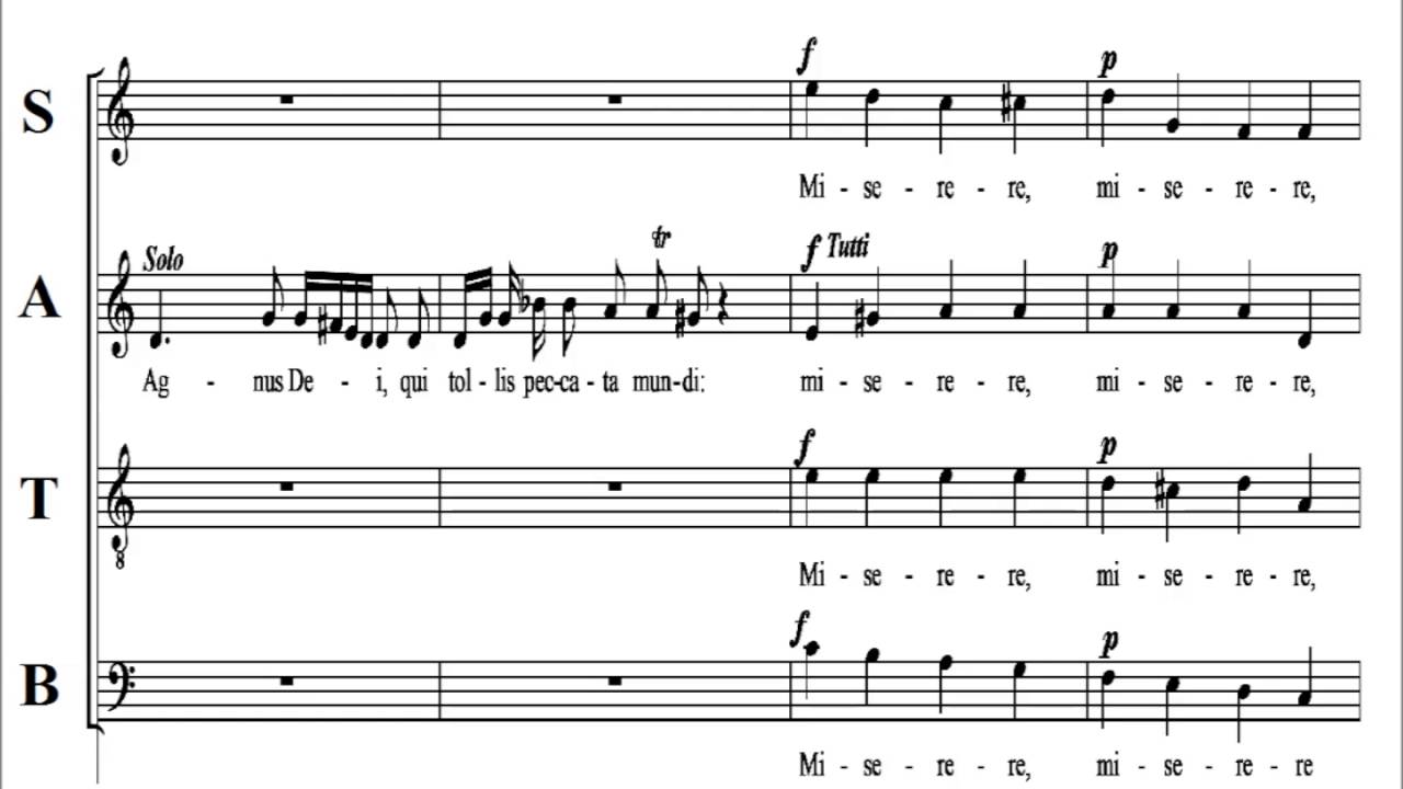 Mozart - Organ Solo Mass - KV 259-6 Agnus Dei - Soprano