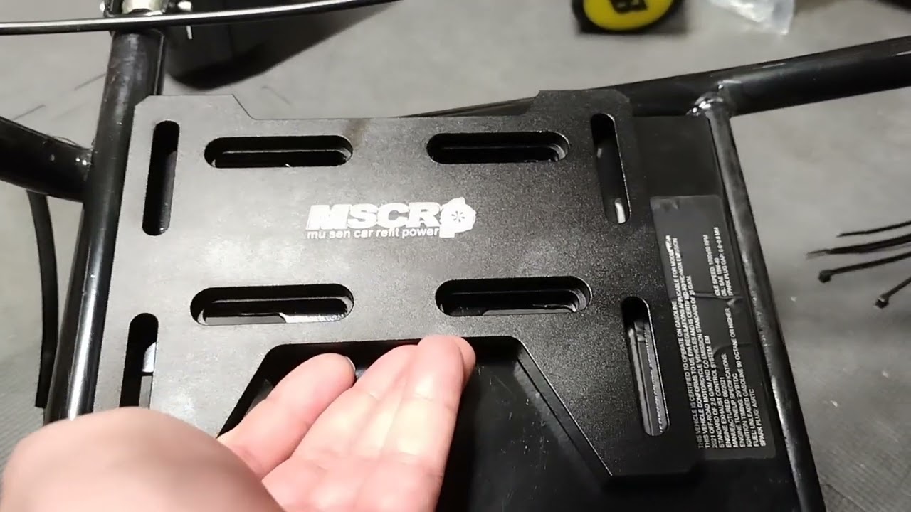 Mini bike adjustable motor mount. 