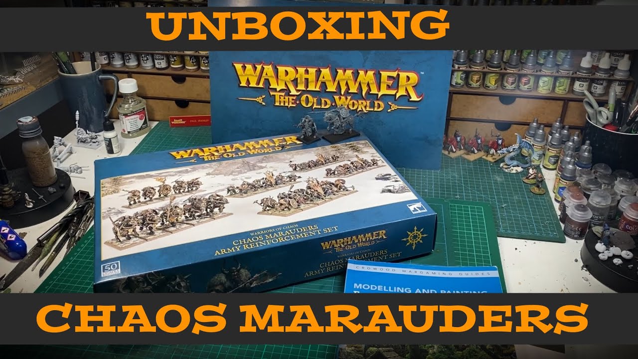 Unboxing, Building and Scale Comparisons of the new Warhammer The Old World Chaos Marauder Box Set.
