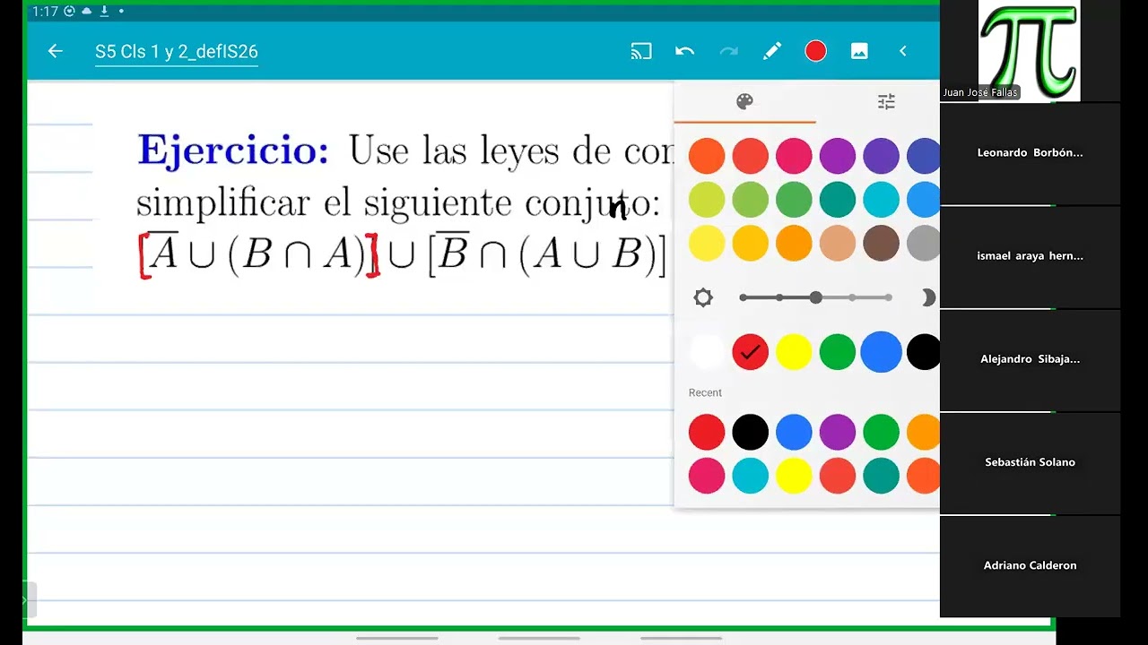 Leyes de conjuntos y demostraciones con conjuntos