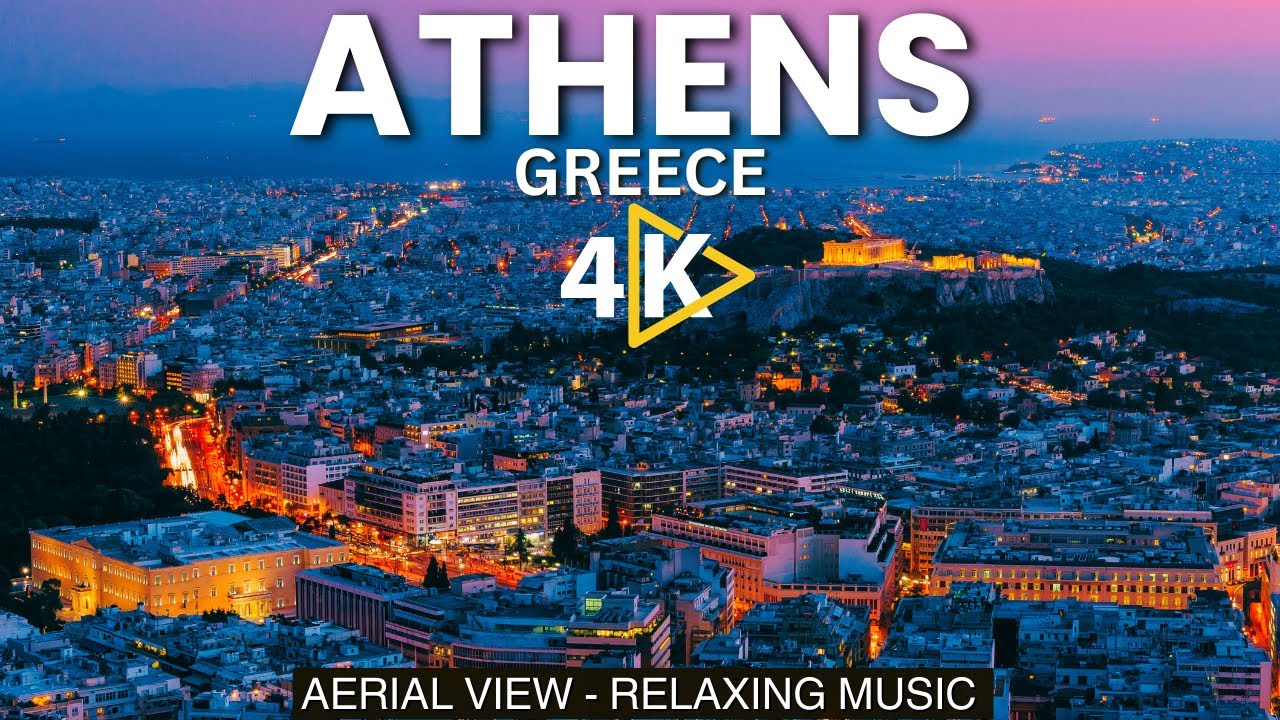 Athens, Greece 🇬🇷  4K Drone video | Athens city 4K Aerial view with Relaxing Music