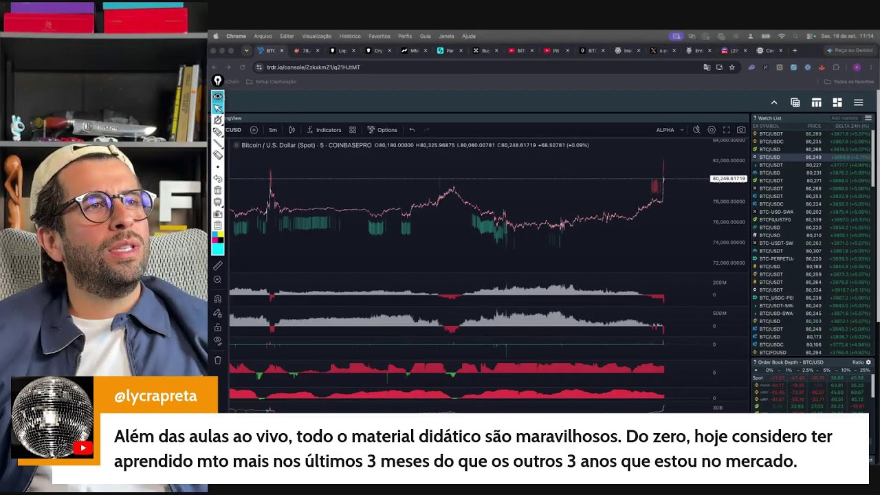 ANALISANDO E OPERANDO BITCOIN E MAIS VINTE ALTCOINS