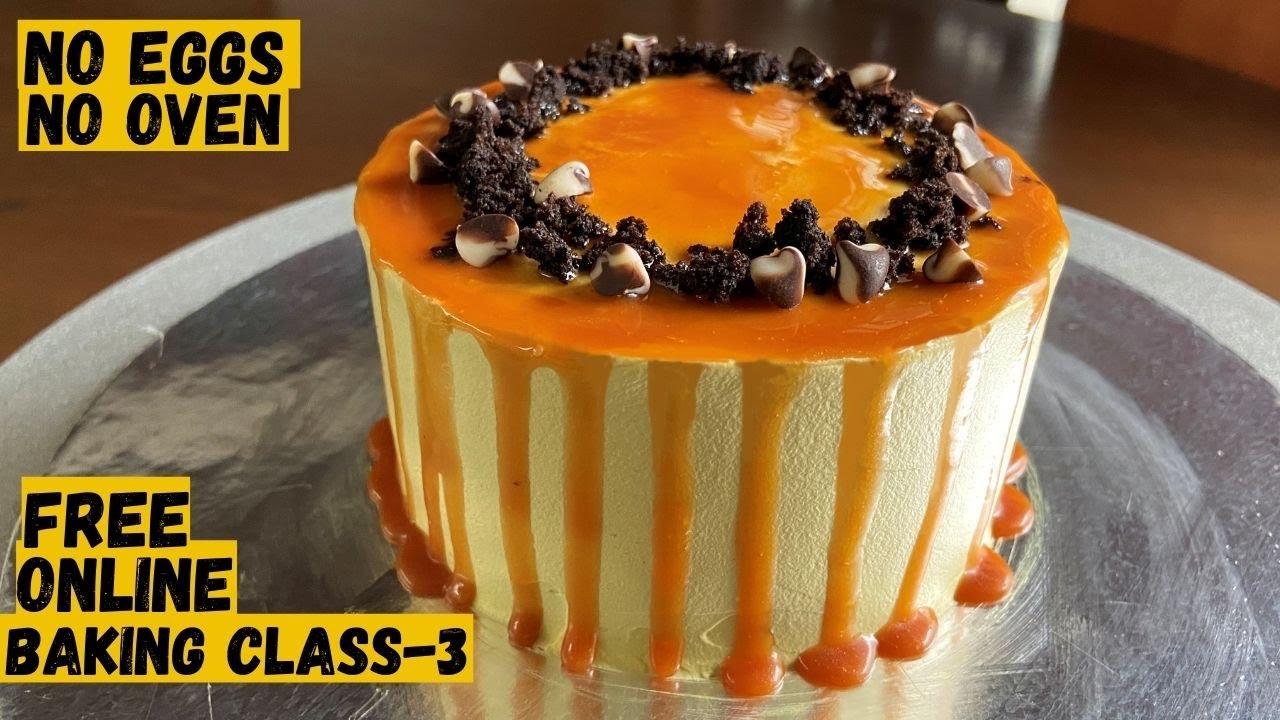 Eggless butterscotch mini cake | No oven | Baking using kadaai