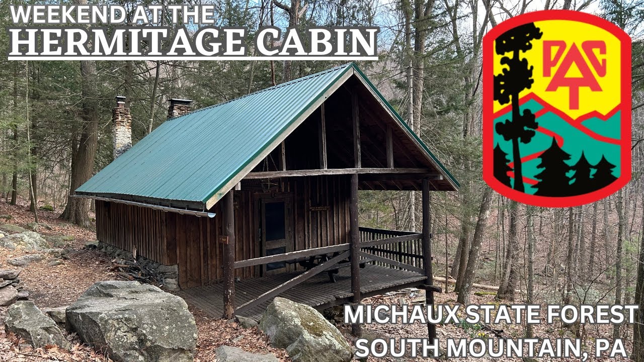 Weekend trip to the Hermitage Cabin, in Michaux State Forest, Pennsylvania