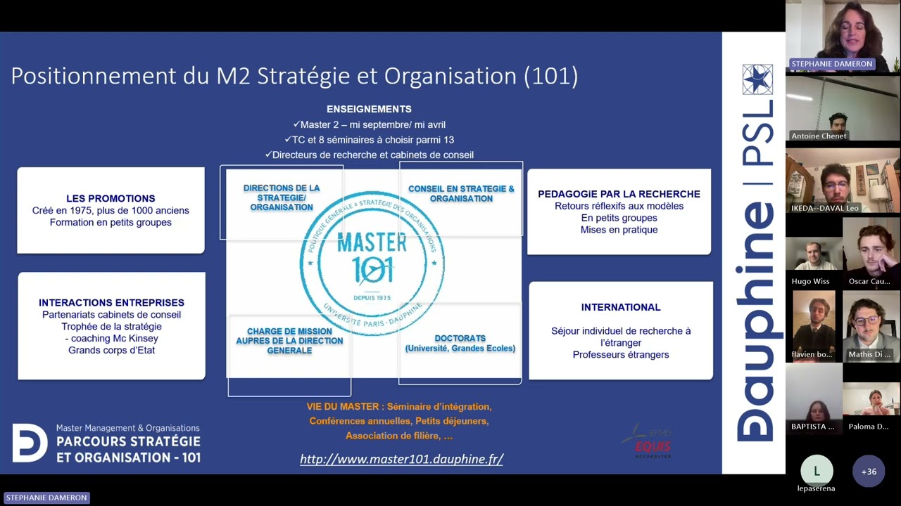REPLAY - Journées des Masters - M2 Stratégie et organisation